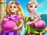 Elsa e Rapunzel roupas de grávidas
