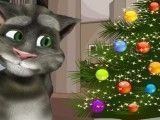 Gato Tom decorar festa de natal
