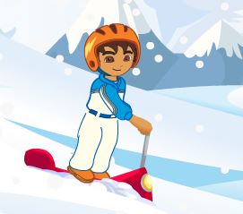 Aventuras do Diego esquiar