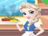 Elsa preparar peixe