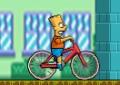 Bart cumprindo a prova de bicicleta