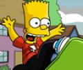 Bart Simpson nadando de skate
