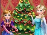 Decoração da Anna e Elsa árvore de natal