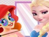 Elsa fazer máscara na Ariel