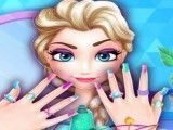Elsa princesa pintar unhas