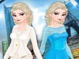 Elsa vestir roupas em NYC