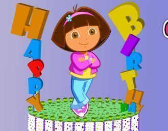 Decorar bolo de aniversário da Dora