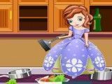 Princesa Sofia limpar cozinha