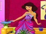 Princesa Jasmine limpar casa