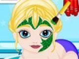 Elsa bebê maquiagem de natal
