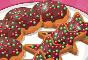 Fazer cookies de chocolate natalino