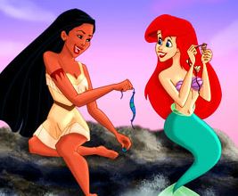 Quebra cabeça Pocahontas e Ariel