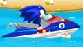 Sonic andando de jet ski