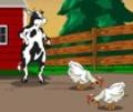 Vaca fugindo da fazenda